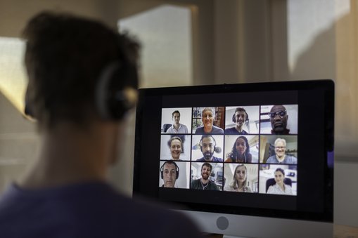 people on a zoom training call